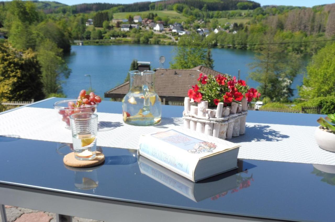 Exklusive Ferienwohnung 'Agger-Blick' Mit Grosser Seeblick-Terrasse & Sauna Gummersbach Buitenkant foto