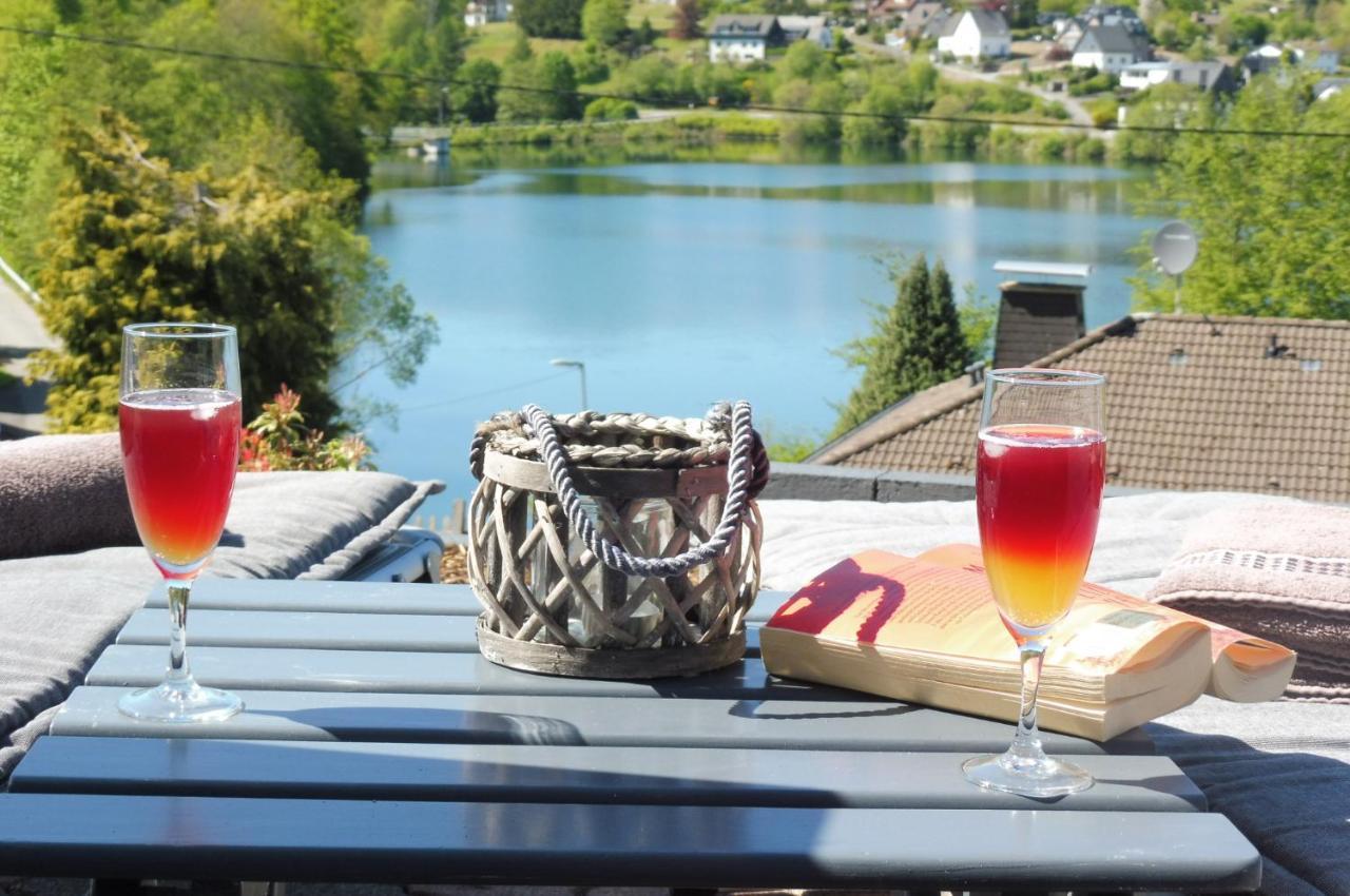 Exklusive Ferienwohnung 'Agger-Blick' Mit Grosser Seeblick-Terrasse & Sauna Gummersbach Buitenkant foto